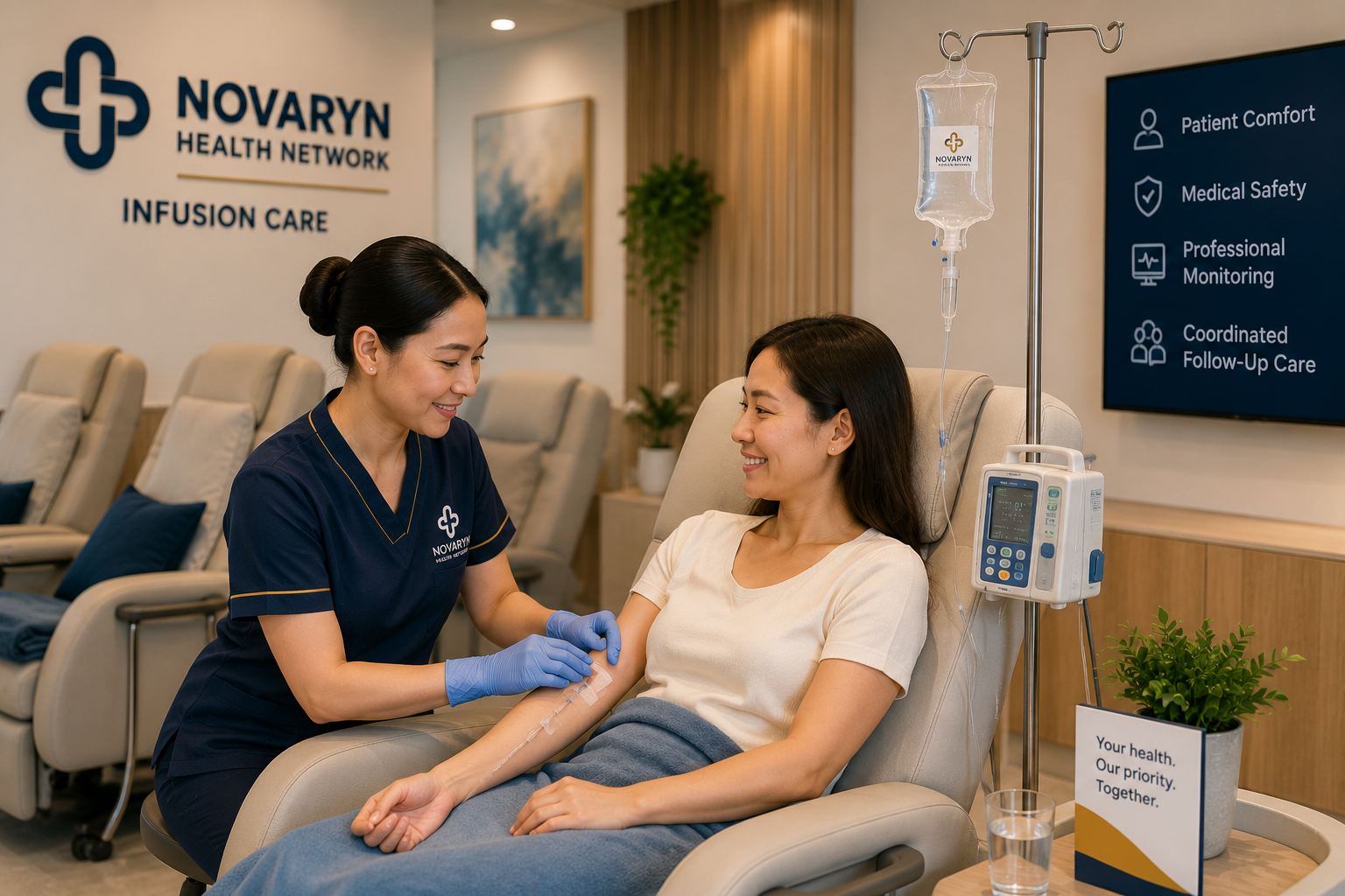 Novaryn Infusion Nurse and Patient